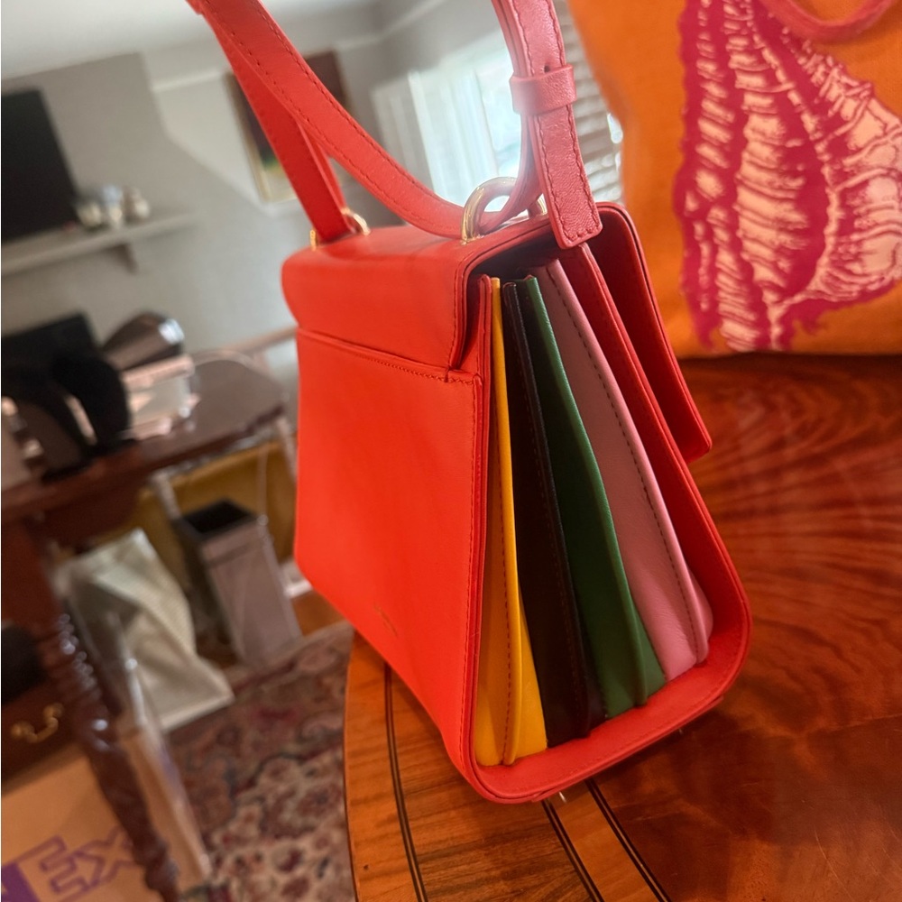 Sara Battaglia Multicolor Panel Shoulder Bag